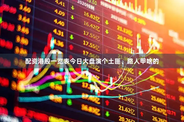 配资港股一览表今日大盘演个土匪、路人甲啥的