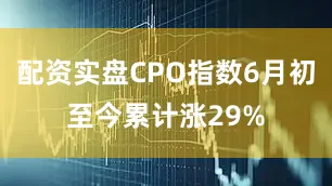 配资实盘CPO指数6月初至今累计涨29%